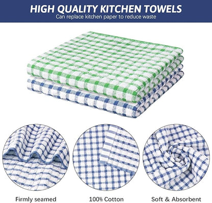 Nialnant 8 Pack Dish Cloths for Washing Dishes,Super Soft and Absorbent Kitchen Dish Rags,Terry Cleaning Cloth-11 x 11In