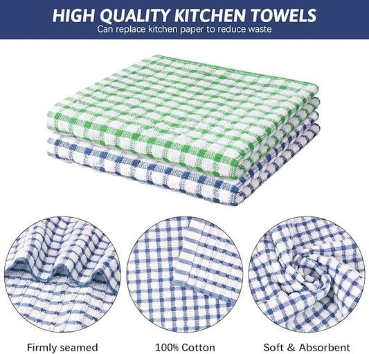 Nialnant 8 Pack Dish Cloths for Washing Dishes, 100% Cotton Reusable Cleaning Rag, Quick Drying Dish Towels for Kitchen-11 x 11 Inches