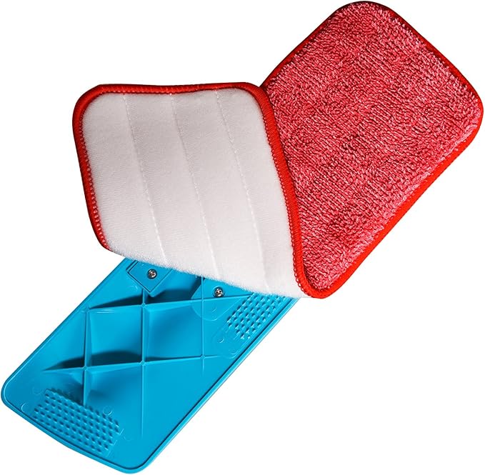 Shappy 3 Pack Reusable Microfiber Mop Pads Spray Mop Replacement Heads Cleaning Pad for Wet Dry Reveal Mops Pads for Floor Cleaning 16.5 x 5.5 Inch