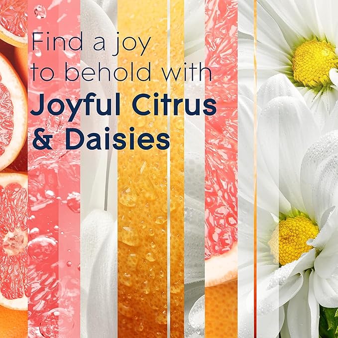 Glade PlugIns Refills Air Freshener, Scented and Essential Oils for Home and Bathroom, Joyful Citrus & Daisies, 3.35 Fl Oz, 5 Count