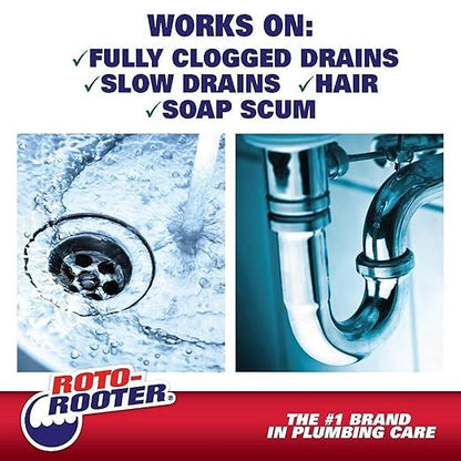 Roto-Rooter 351405 Hair Clog Remover Drain Cleaner, 64 oz