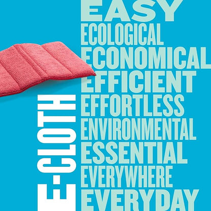E-Cloth Cleaning Pad, Premium Microfiber Cleaning Cloth, Perfect Dish, Bathtub, Shower, and Barthroom Scrubber, Washable and Reusable, 100 Wash Guarantee, 2 Pack