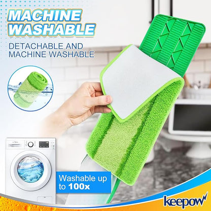 6 Pack Upgraded Spray Mop Refills for Libman Freedom Spray Mop, Washable Microfiber Spray Mop Replacement Head, 6 Count Reusable Mop Pads