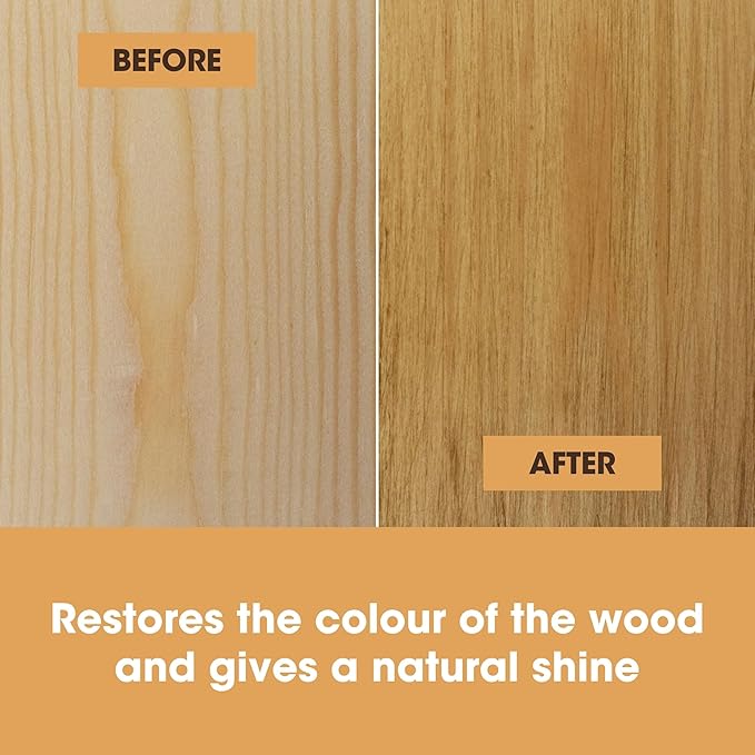 Furniture Clinic Premium Natural Oak Beeswax Polish (6.8oz/200ml) | Condition, Restore, Protect, & Waterproof Wood Furniture | Natural Wax for all Wood Types & Colors - Oak, Teak, Dark & Light