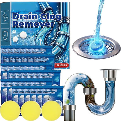 Strong Drain Effervescent Tablet,2026 New Sink Smell Effervescent Tablets - Quickly Remove Odors,Sink Drain Cleaner for Sewer,Toilet and Septic Tank,Versatile Disposal Cleaner for Kitchen Use (3box)