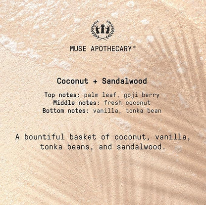 Muse Apothecary Flush Ritual - Aromatic & Refreshing Toilet Spray, Use Before You Go, 2 oz, Infused with Natural Essential Oils - Coconut + Sandalwood
