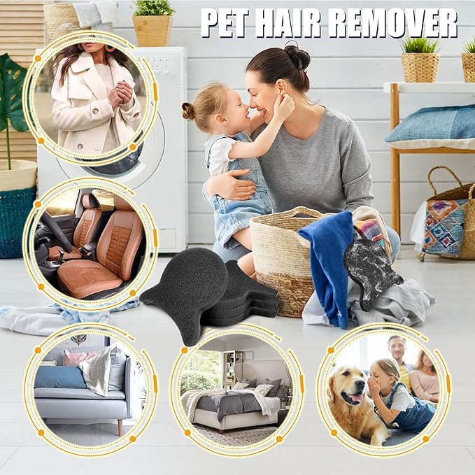Pet Hair Remover for Laundry, Reusable Dog & Cat Hair Remover Tool, Effectively Removes Pet Hair, Lint and Dander from Bedding and Clothing, Suitable for Washing Machines, Dryers 8PCS