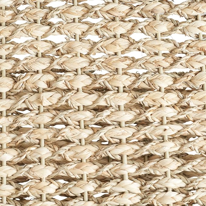 Household Essentials Wicker Stair Basket, Wicker Step Organizer with Handles, Use to Collect and Transport Items from Floor to Floor