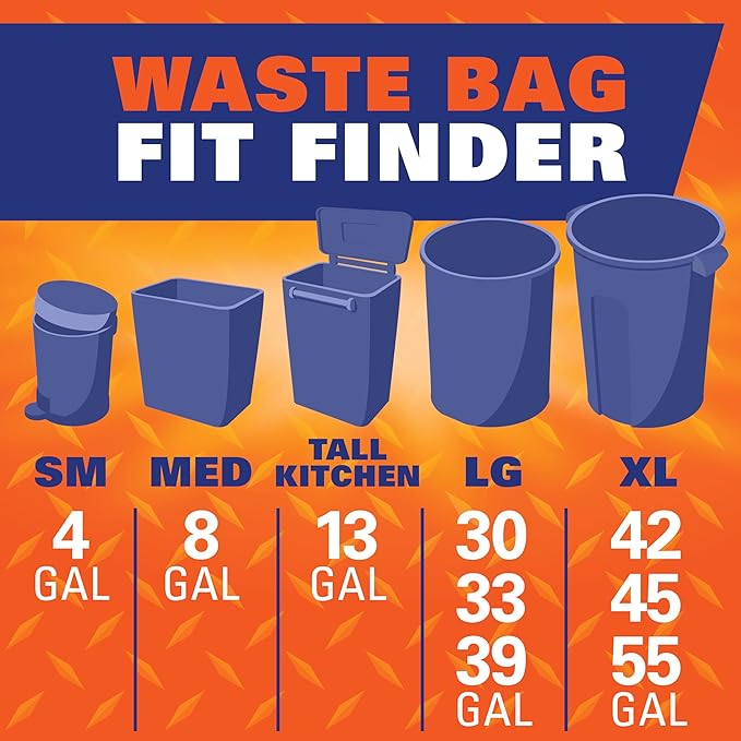 Hefty Ultra Strong Trash Bags, Black Tall Kitchen Trash Bags 13 Gallon Size, Break Resistant Drawstring Enclosure, Continuous Odor Control, Blackout, Clean Burst Scent, 80 Bags