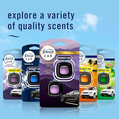 Febreze Car Mountain Scent Air Freshener Vent Clip, .07 oz, 2 Count