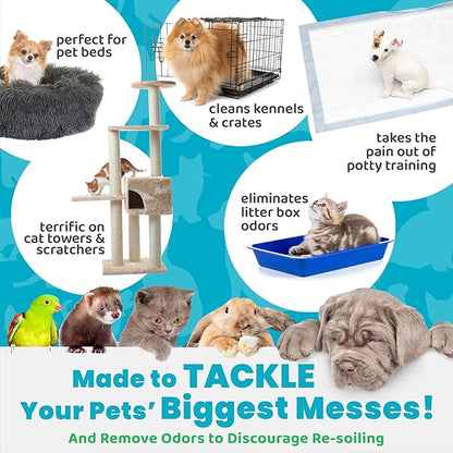 Unique Pet Odor and Stain Eliminator - 24 oz. Ready-to-Use Liquid Spray - Bio-Enzymatic Formula Eliminates Old and New Pet Odor and Pet Stains