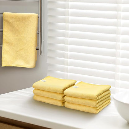Simple Houseware 3-Pack Microfiber Cleaning Towels, Heavy-Duty & Reusable Cloths for Home, Kitchen, and Car, 16" x 24", 325 GSM