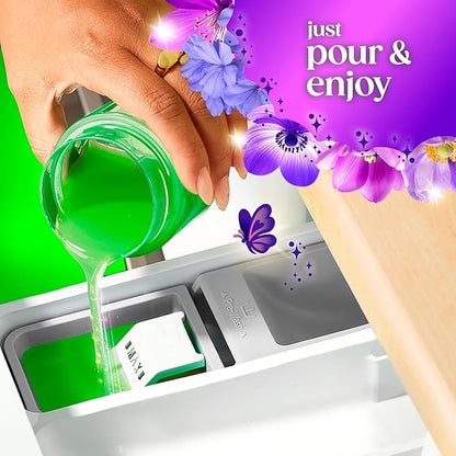 Gain Liquid Laundry Detergent with Odor Defense, Moonlight Breeze Scent, Liquid Detergent And Laundry Soap For HE Washing Machines, 60 fl oz, Pack of 2 (Packaging May Vary)