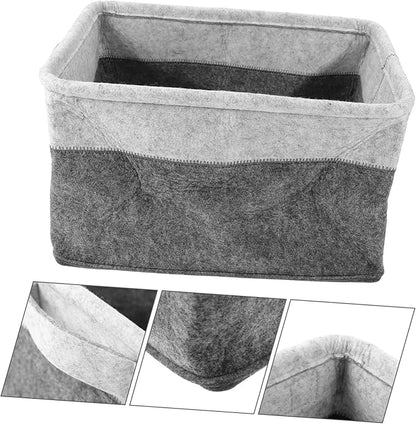 Felt Woven Basket for Laundry Large Foldable Bathroom Closet Hanger Space-saving Organizer