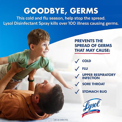 Lysol Disinfectant Spray, Sanitizing and Antibacterial Spray, For Disinfecting and Deodorizing, Early Morning Breeze, 1 Count, 12.5 fl oz each, Packaging may vary