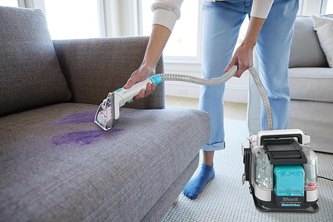Shark PX200 StainStriker Portable Carpet & Upholstery Cleaner, Spot, Stain, & Odor Eliminator, Perfect for Pets, Carpet, Area Rugs, Couches, Upholstery, Cars & More, Navy (Renewed)