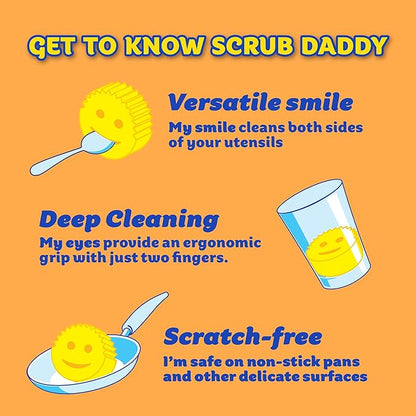 Scrub Daddy Scrub Mommy + Cif Cream All Purpose Cleaner, Original - Cleaning Supplies with Household Cleaning Cream & Non Scratch Sponge - Bathroom & Kitchen Cleaner