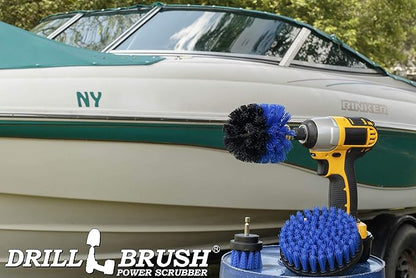 Kayak - Cleaning Supplies - Drill Brush - Boat Accessories - Hull, Deck, Fiberglass, Gel Coat, Carpet, Seats - Spin Brush Kit - Pond Scum, Oily Residue, Weeds, Barnacles, Oxidation - Canoe