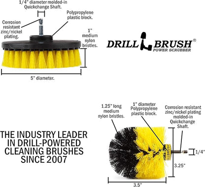Bathroom Accessories - Cleaning Supplies - Drill Brush - Grout Cleaner - Shower Cleaner - Scrub Brush for Shower - Tile Cleaning Brush - Bathroom Cleaning Tools - Drill Brush Attachment Set - Bathtub