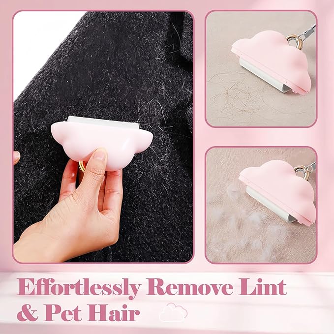 Mini Lint Roller & Lint Remover - Reusable Pet Hair Remover with Extra Sticky Refills for Clothes, Furniture | Lint Rollers for Pet Hair Extra Sticky | Portable Travel Size Lint Roller