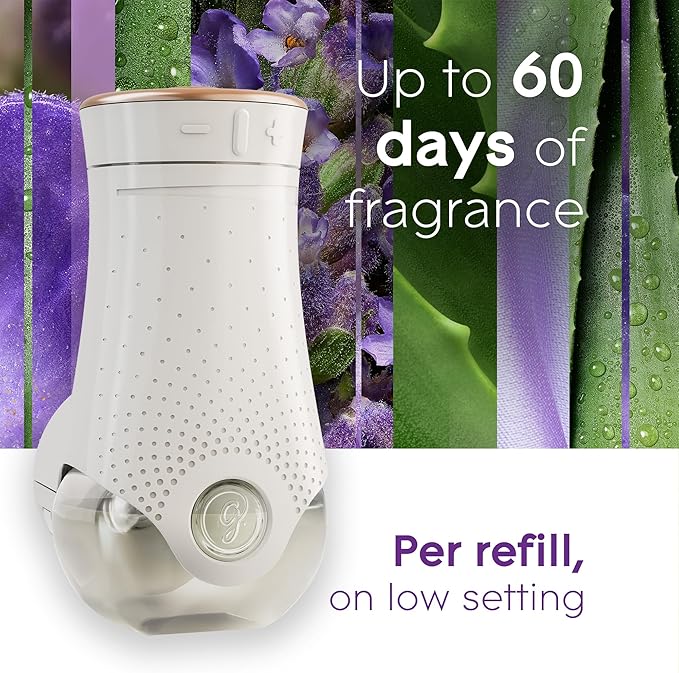 Glade PlugIns Refills Air Freshener, Scented and Essential Oils for Home and Bathroom, Tranquil Lavender & Aloe, 1.34 Fl Oz, 2 Count