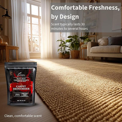 Lapew Baccarat Carpet Deodorizer Powder - Pet Safe Freshener for Vacuuming | Scented Odor Eliminator for Home | 36 oz