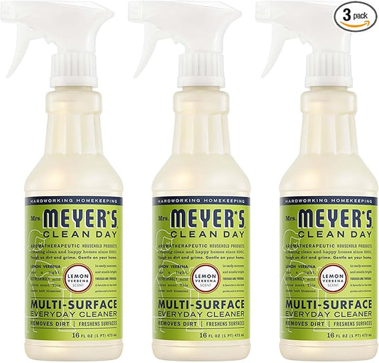 MRS. MEYER'S CLEAN DAY All-Purpose Cleaner Spray, Cruelty Free Formula, Lemon Verbena, 16 fl. oz - Pack of 3