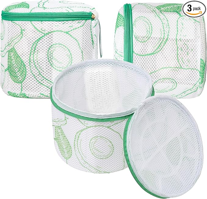 3 Pack Delicates Laundry Bags for Bras and Lingerie – Mesh Wash Bags with Anti-Deformation Structure & Fixed Friction Plates – Prevent Tangling, Snags & Stretching – Ideal for Sports Bras, Travel