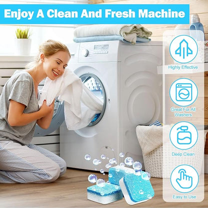 150 Pcs Washing Machine Cleaner Tablets Washing Machine Deep Cleaner Tablets for Front Loader and Top Load Washer