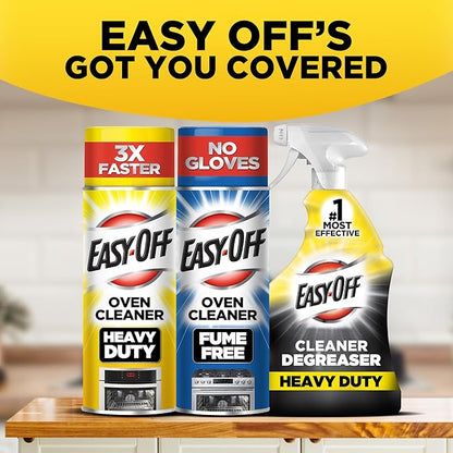 Easy-Off Heavy Duty Oven Cleaner Foam, Removes Grease & Burned-On Food, For Ovens, Grill Grates & More 14.5oz