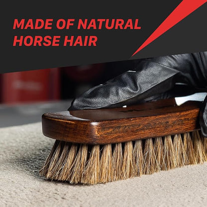 Maxshine Universal Natural Fine Horse Hair Brush – Sturdy Yet Soft Bristles for Car Detailing – Ideal for Cleaning Carpet, Upholstery, Leather & Interior Surfaces
