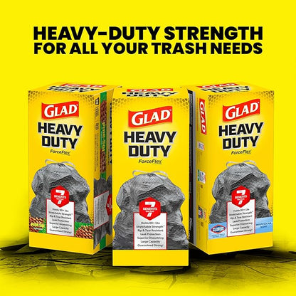 Glad Trash Bags, ForceFlex Large Garbage Bags ‚ 30 Gallon Black Trash Bag ‚ 68 Count (Package May Vary)