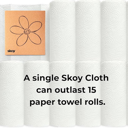 Skoy Cloth, 8-Pack Versatile Swedish Dishcloths for Kitchen and Household Use, Reusable Cleaning Cloths, Planet-Friendly, Dishwasher and Dryer-Safe, Purple