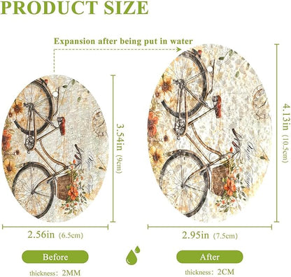 Bicycle Flower Kitchen Scrub Sponges, Pop-up Kitchen Cleaning Sponges Reusable Dish Washing Sponges for Bathroom Household Cleaning 3 Pack - Non Scratch Scrubber