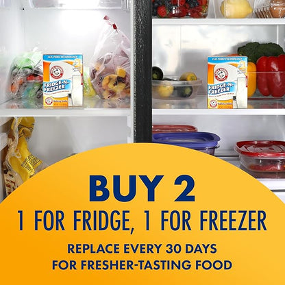Arm & Hammer Baking Soda Fridge-n-Freezer Odor Absorber, Orange 14 oz, Pack of 12