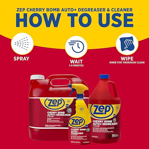 Zep Cherry Bomb Auto+ Degreaser & Cleaner - For Auto, Marine, RV, & Home - 32 oz.