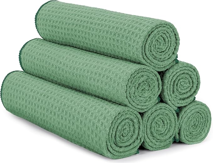 S&T INC. Microfiber Gym Towels, Yoga Towel for Home and Gym Bag, 16 Inch x 27 Inch, 6 Pack