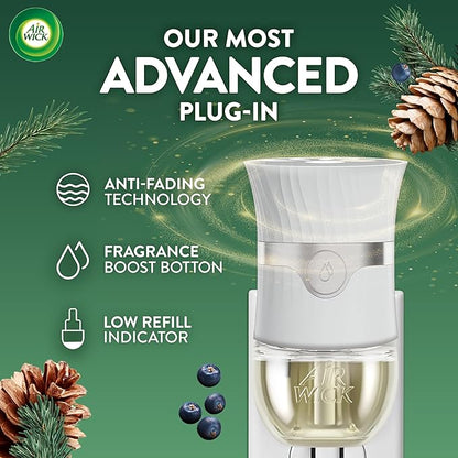 Air Wick plug in Scented Oil 2 Refills, Woodland Pine, (2x0.67oz), Essential Oils, Air Freshener