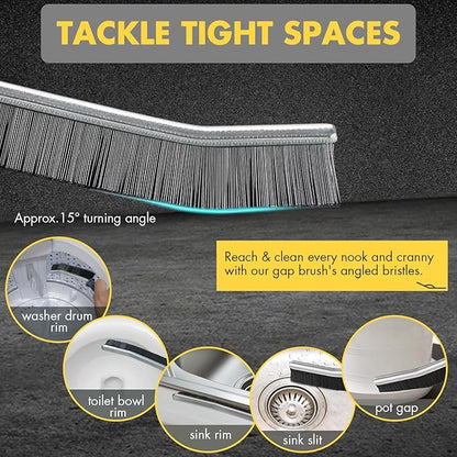 3Pcs Crevice Gap Cleaning Brush, Hard Bristle Brushes for Small Spaces Cleaning, Thin Bathroom Gap Cleaning Brush, Gap Brush Suitable for Kitchen Surfaces, Windows Groove, Tiles & Faucets