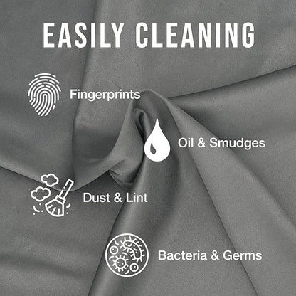 JUNRO 3-Pack 16x16 Inch Extra Large Lint-Free Microfiber Cleaning Cloths for Laptop, LCD TV, Computer Screen, Monitor, Tablet, Camera Lens, Glass, Telescope, iPhone, iPad, Other Delicate Surface