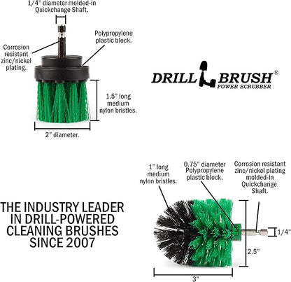 Drill Powered Kitchen Cleaning Brushes - Oven Cleaning Tools - Fridge Stain Remover - Kitchen Cleaning Supplies - Kitchen Scrubbers - Countertop Scrub Brush - Air Fryer Cleaning Kit - Sink Cleaner