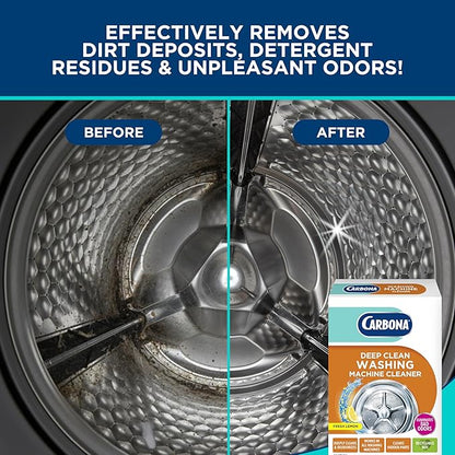 Carbona® Washing Machine Cleaner | Eliminates Odor & Residue | 3 Count, 1 Pack