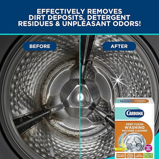 Carbona® Washing Machine Cleaner | Eliminates Odor & Residue | 3 Count, 1 Pack