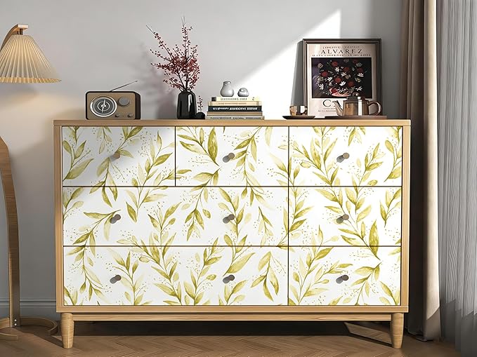Livebor Leaf Peel and Stick Wallpaper Olive Leaf Contact Paper17.7in x 118.1in Sage Floral Wallpaper Peel and Stick Floral Leaves Contact Paper Modern Farmhouse for Bedroom Neutral Decorative