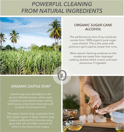 Non-Toxic Stainless Steel Cleaner - Natural Organic Ingredients that Truly Perform - 24oz - Light Coconut Scent
