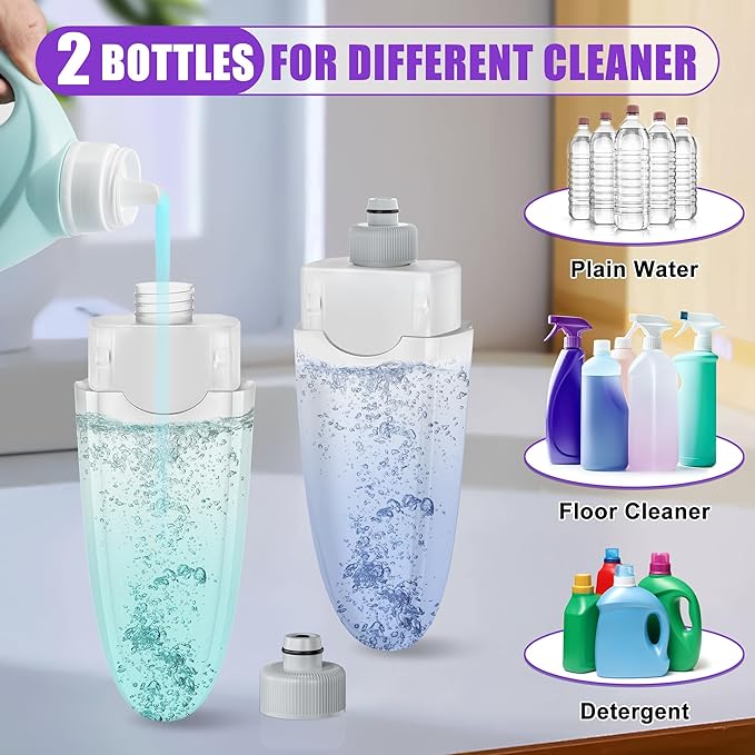 HOMTOYOU Replacement Bottle for Multiple Cleaner: Refillable Mop Accessories Only Suitable for HOMTOYOU Spray Mop - Reusable Premium Leak Free - Add Your Own Solution