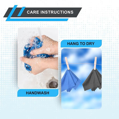 Eco-Fused XL Microfiber Cleaning Cloths - 5 Pack - 12 x 12 inch (30.5 x 30.5 cm) - Quickly Remove Fingerprints, Dust and Smudges from Tablet, TV and Notebook Screens Without Scratches or Marks