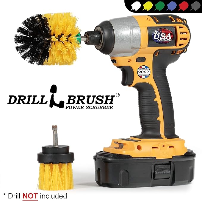 Scrub Brushes for Cleaning - Bathroom Cleaning Brush - Grout and Tile Cleaning Brush - Bathtub Cleaning Brush - Shower Drill Cleaning Brush - Tile Scrub Brush - Power Scrubber for Shower Cleaning