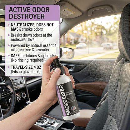Smoke Eater Odor Eliminator Spray, Lavender, 4 oz — Tea Tree Oil Breaks Down Smoke at the Molecular Level