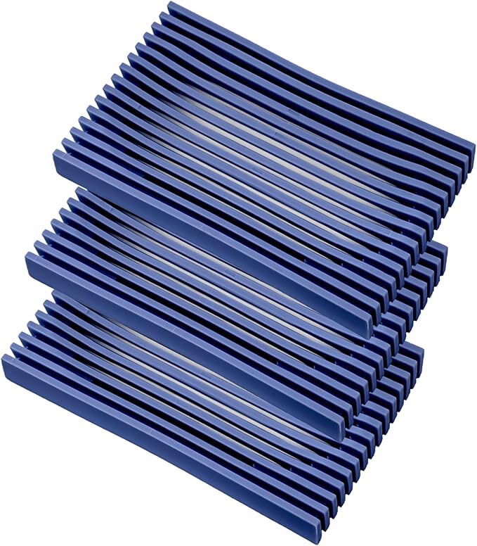 Aoheuo Modern Minimalist Soap Dish (3Pack),Drainage Silicone Soap Holder,5.5 Long by 3.15 Wide,0.55 inches high,Used for Kitchen,Bathroom,and Bar Sink(Blue,Blue,Blue)